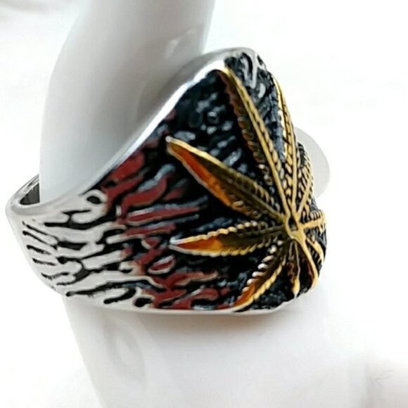 420 Stainless Steel Mary Jane Ring Hypoallergenic Unisex Ring - Picture 7 of 8